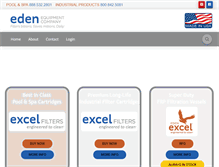 Tablet Screenshot of edenequipment.com